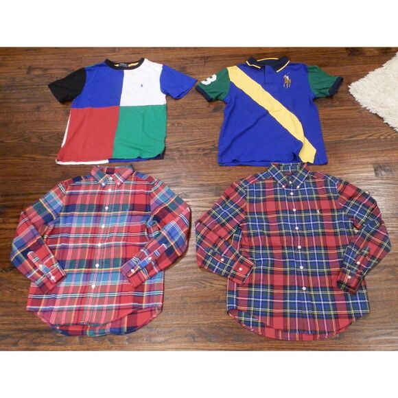 Polo Ralph Lauren Kids Boys Shirts Big Pony Medium (10-12) Lot of 8 - Picture 2 of 3